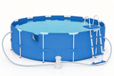 Opzetzwembad - 420 cm Diameter, 84 cm Hoogte, 9495 Liter, Pomp 2006 l/h - Blauw