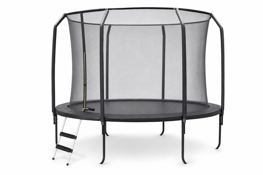 Trampoline - Veiligheidsnet en Ladder - Zwart - 244 cm
