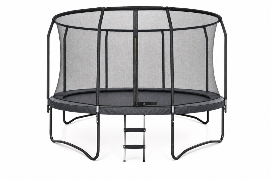 TRAMPOLINE - Veiligheidsnet-Ladder-Max 150kg - Zwart-305cm
