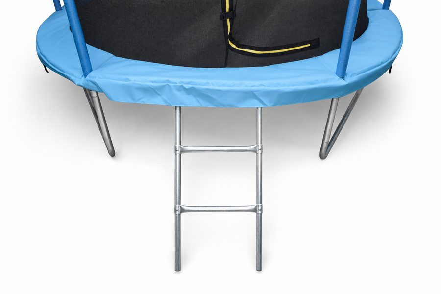 Trampoline - veiligheidsnet & ladder - 244 cm blauw