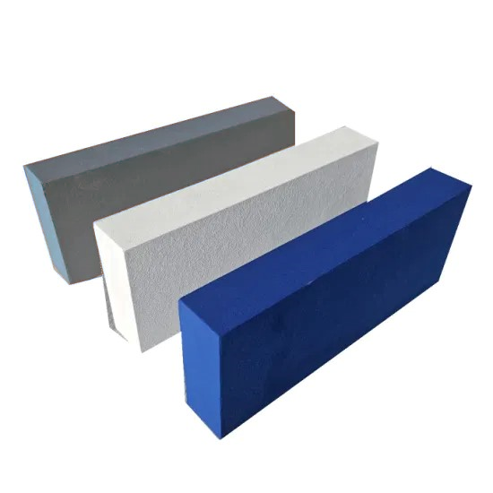 Jenga foam blokken - 15 elementen - wit/babyblauw/grijs