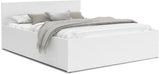 Tweepersoonsbed - opklapbare bodem - wit/140x200 cm