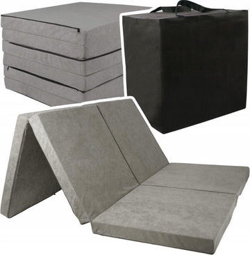 Opvouwbaar Matras - Compact en Comfortabel - Grijs 195x120x7 cm