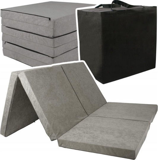 Opvouwbaar Matras - Compact en Comfortabel - Grijs 195x120x7 cm