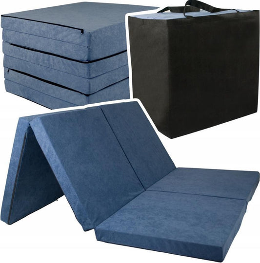 Opvouwbaar matras - compact en comfortabel - blauw 195x120x7 cm