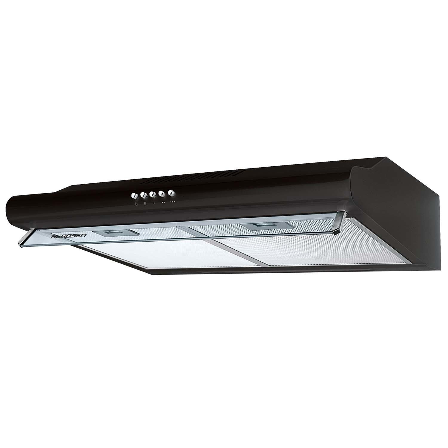 Afzuigkap - 3 snelheden - zwart/roestvrij staal - 60 cm
