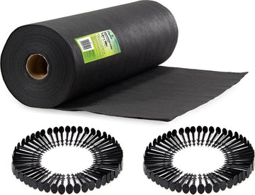 ANTI-WORTELDOEK - 100m Lang, UV-werend, Inclusief Grondpennen - Zwart