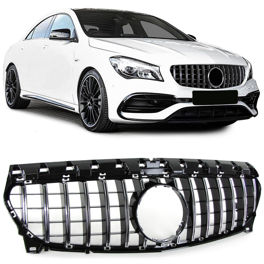 Sport Grille - 100% Passend & Eenvoudig te Monteren - Zwart Chroom
