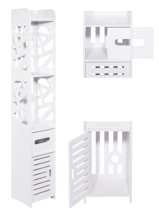 KAST - Semi-open - 5 planken - Wit - 120x20x20 cm
