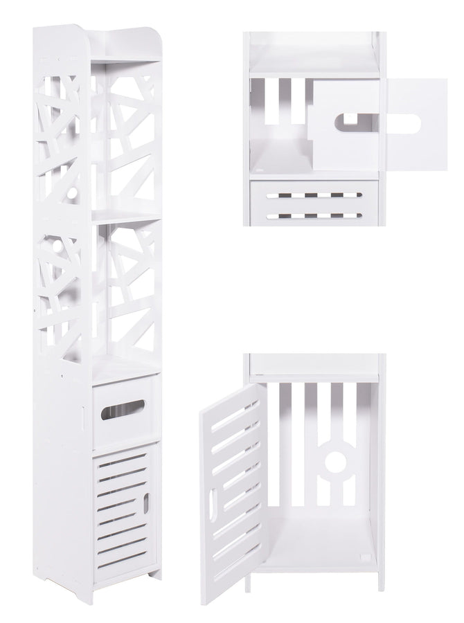 KAST - Semi-open - 5 planken - Wit - 120x20x20 cm