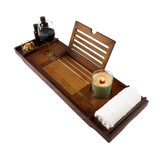 Bamboe Badplank - Wijnglashouder - 75-110cm