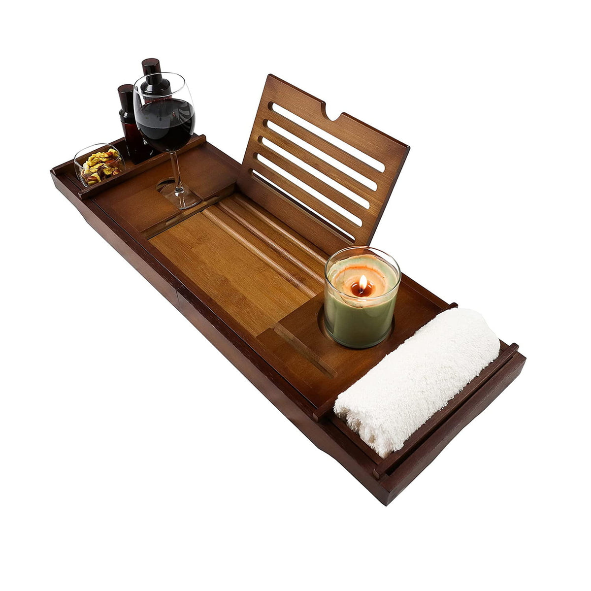 Bamboe Badplank - Wijnglashouder - 75-110cm