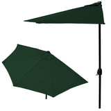 Balkonparasol - 2,7m Diameter - Waterdicht Polyester - Groen