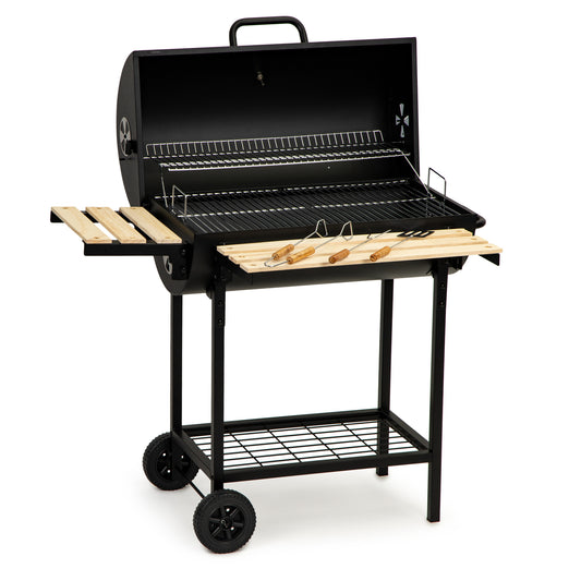 BARBECUE - Houtskool - Thermostaat - Zwart - 86,5x41x82 cm