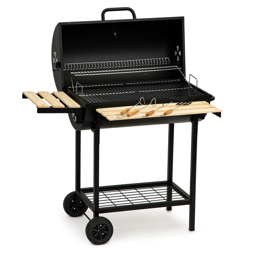 BARBECUE - Houtskool - Thermostaat - Zwart - 86,5x41x82 cm