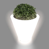 BLOEMPOT - verlicht - polyethyleen - wit - 50x50x50 cm