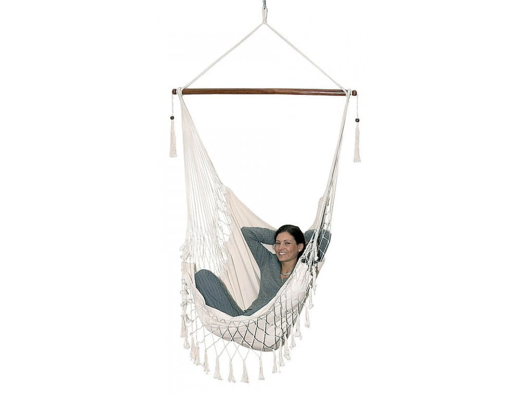 HANGMATZITTING - Houten Stok 110 cm - Naturel 110x116 cm