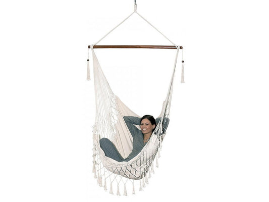 HANGMATZITTING - Houten Stok 110 cm - Naturel 110x116 cm