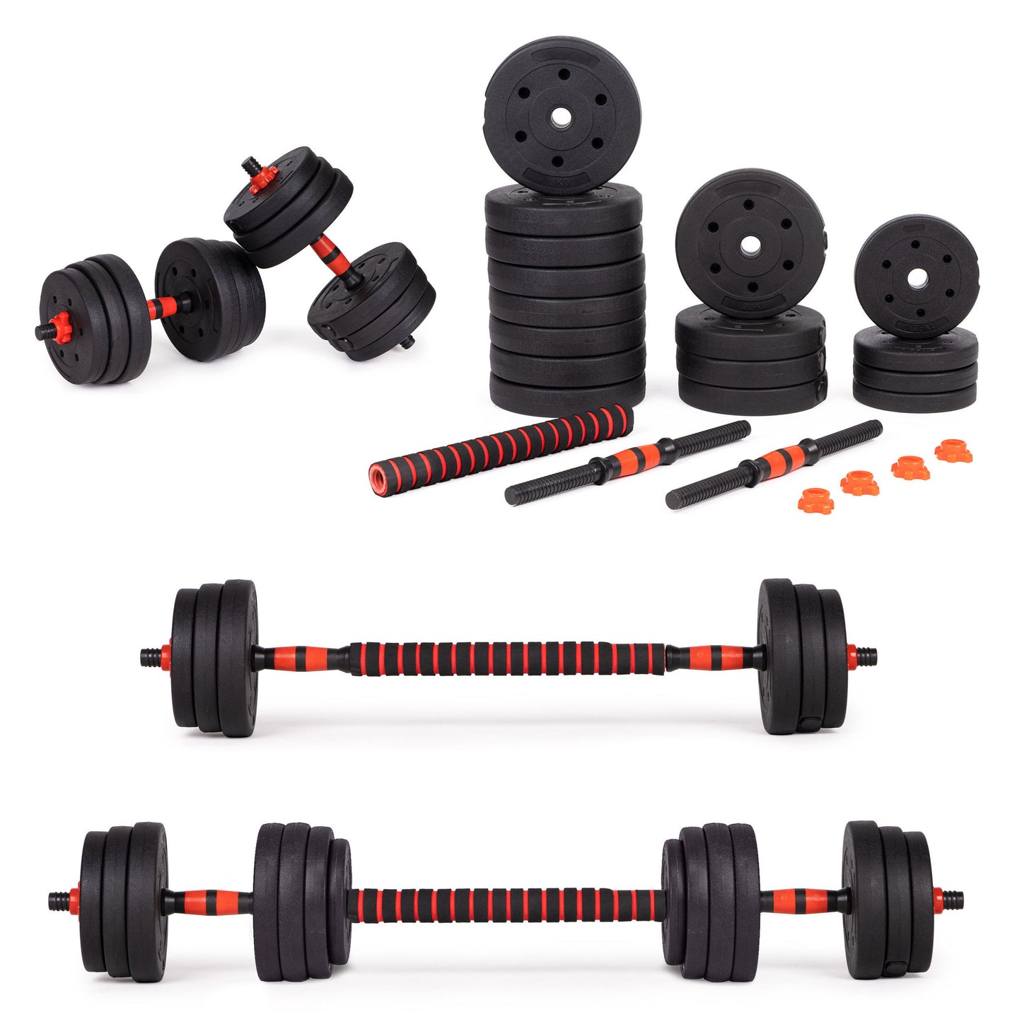 Dumbbells - verstelbaar 40 kg - zwart