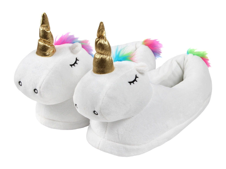 Pantoffels - Anti-slip Zolen - Witte Eenhoorn - Universele Maat