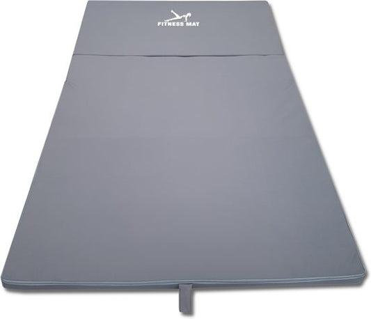 fitness matras - extra dik 5 cm - 120x200 cm grijs