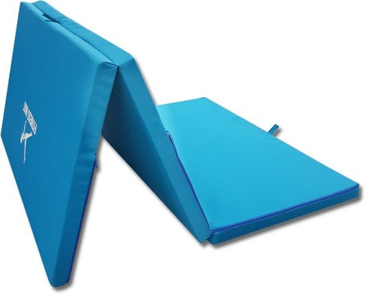 FITNESS MAT - extra dik 5 cm - waterdicht - blauw - 80x200 cm