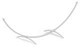 HANGMATFRAME - gepoedercoat staal, 220 kg draagvermogen - wit, 300x130 cm