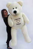 Knuffelbeer - 180cm I Love You Forever - Wit