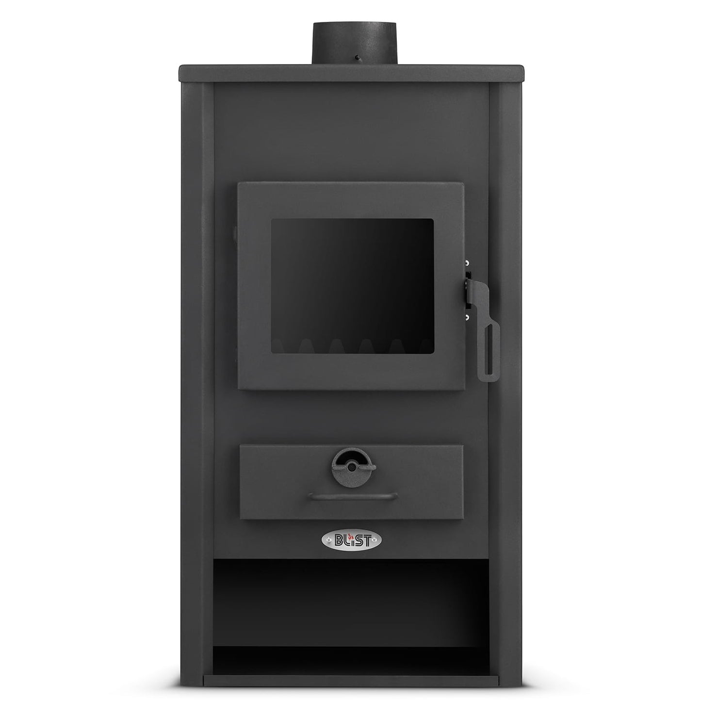 Houtkachel - 22kW Watermantel - Zwart