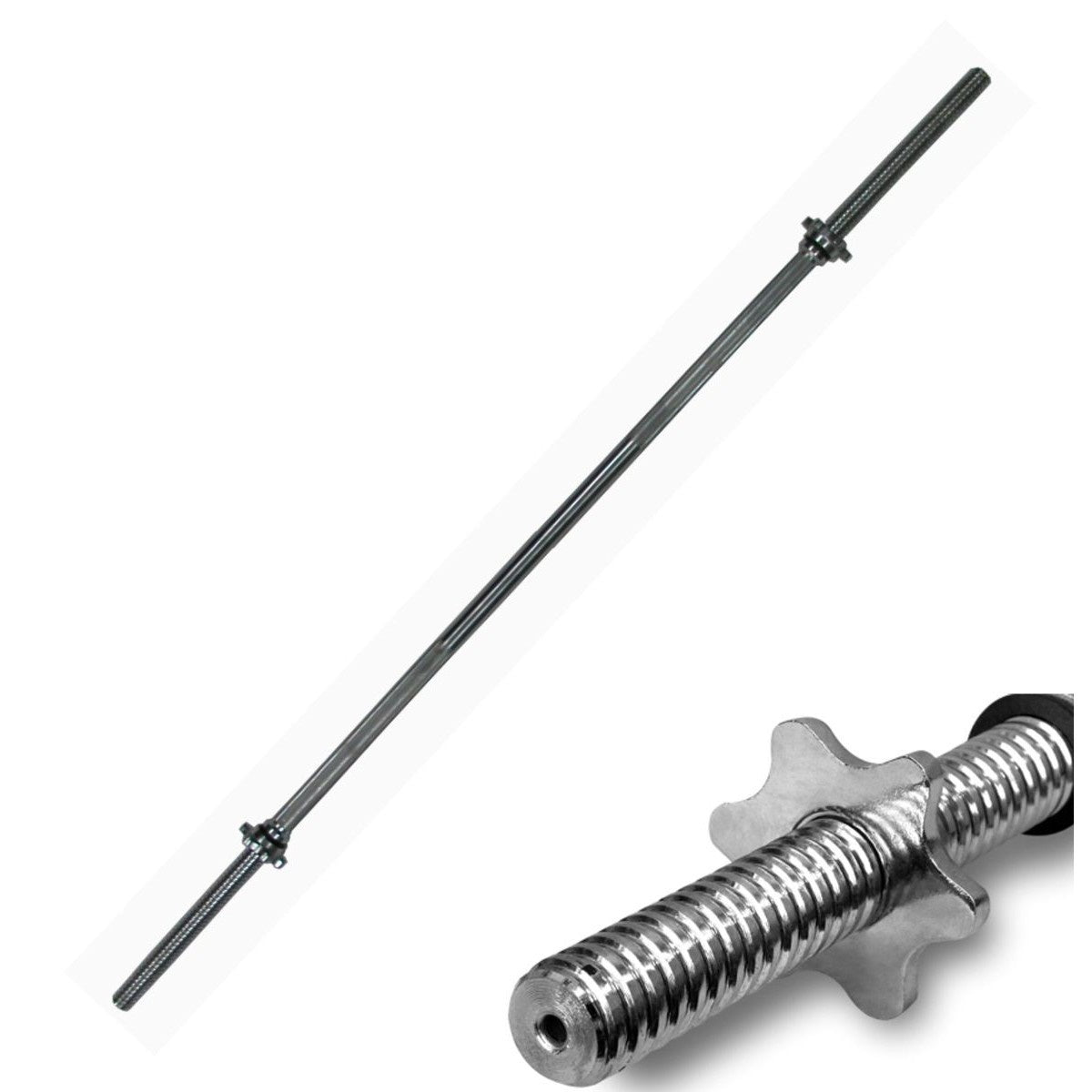 Halterstang - 180 cm Lengte - Max 150 kg - Verchroomd Staal