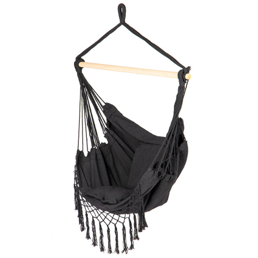 HANGSTOEL - Braziliaanse stijl - 130x96 cm - Zwart
