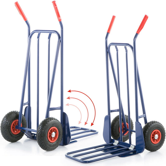 STEEKWAGEN - 280 kg draagvermogen - blauw rood