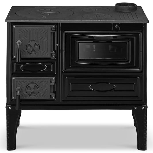HOUTKACHEL - 8,7 kW - 10,7 kW - Zwart
