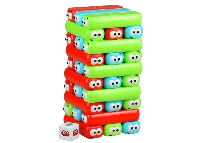 JENGA arcadespel - kleurrijke versie voor kinderen - 10x4,5 cm blokken