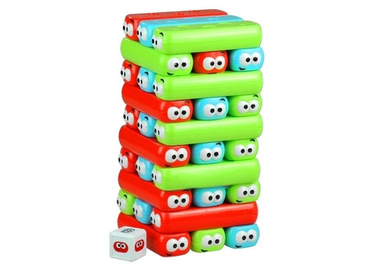 JENGA arcadespel - kleurrijke versie voor kinderen - 10x4,5 cm blokken