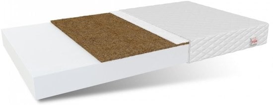 Schuimmatras - Polyurethaanschuim T25 + Kokoslaag + Anti-allergisch - 80x160 cm