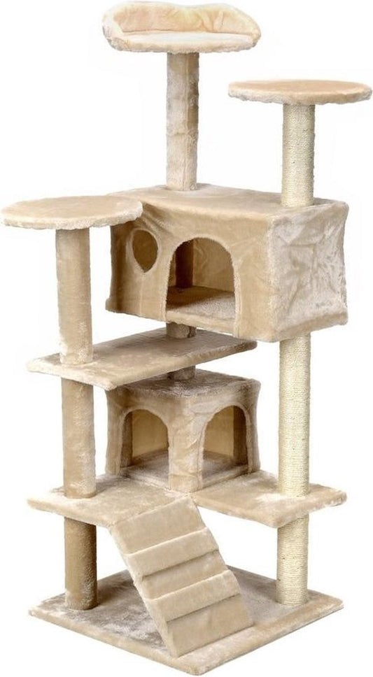 Kattenboom - Stabiel en Veilig - 131x58x50 cm Beige