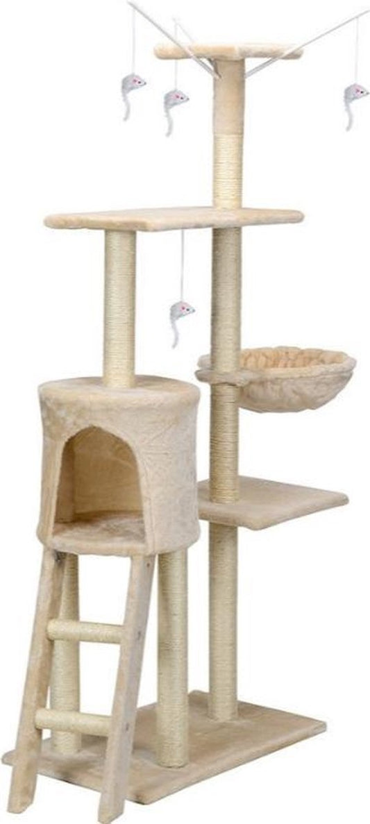 Kattenboom - Stabiel en Veilig - 135x97x55 cm Beige