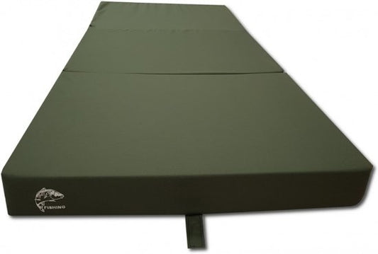Logeermatras - Opvouwbaar, Comfortabel, Wasbare Hoes - Donkergroen 200x80x10 cm