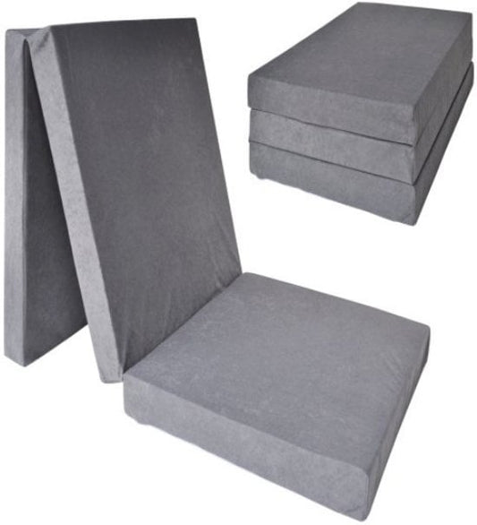 Logeermatras - Extra dik 15cm - Grijs 195x70 cm