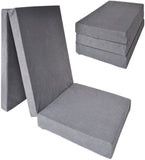 Logeermatras - Extra dik 15cm - Grijs 195x70 cm