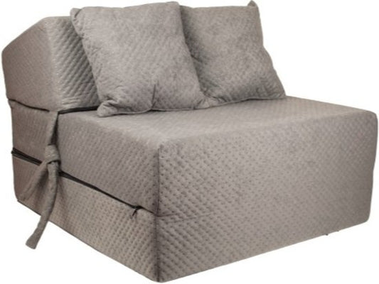 Logeermatras - opvouwbaar, comfortabel, duurzaam - grijs 200x70 cm