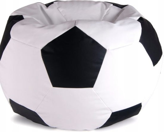 VOETBAL ZITZAK - Eco-leer - Polystyreen Vulling - Zwart Wit