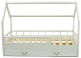 KINDERBED - Houten Huisvorm Met Lade - 80x160 cm