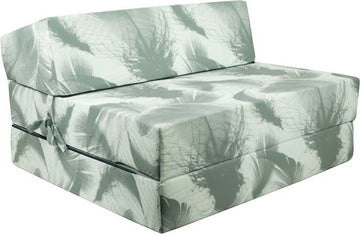 Opvouwbaar matras - luxe foam vulling - groen/wit - 200x90x15 cm