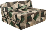 Opvouwbaar matras - hoge kwaliteit foam - 200x90 cm - beige, bruin, groen