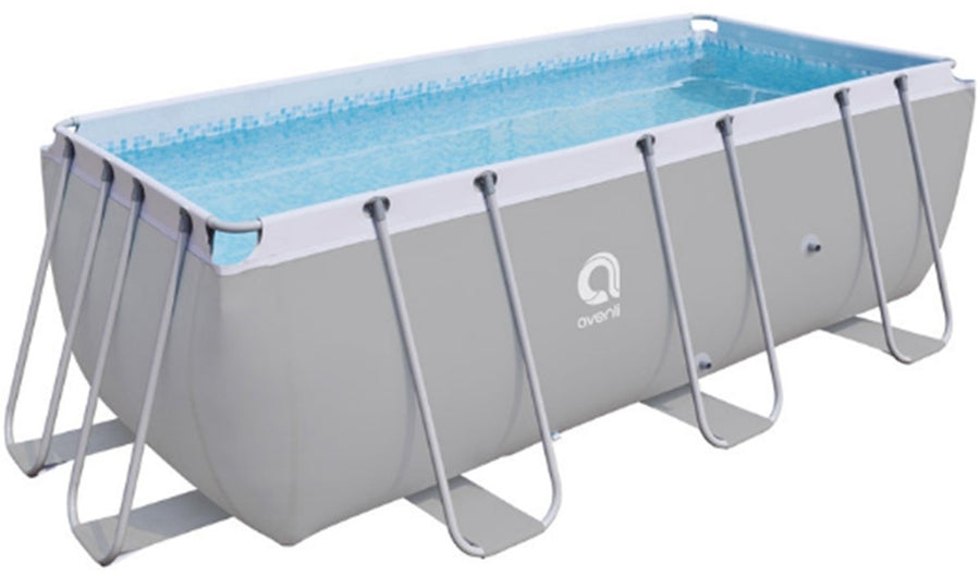 Opzetzwembad - 3-laags PVC, Pomp 2006 l/h - Grijs 400x207x122 cm