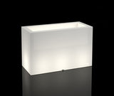 PLANTENBAK - Verlicht, Weerbestendig, Polyethyleen - Wit 80x35x50 cm