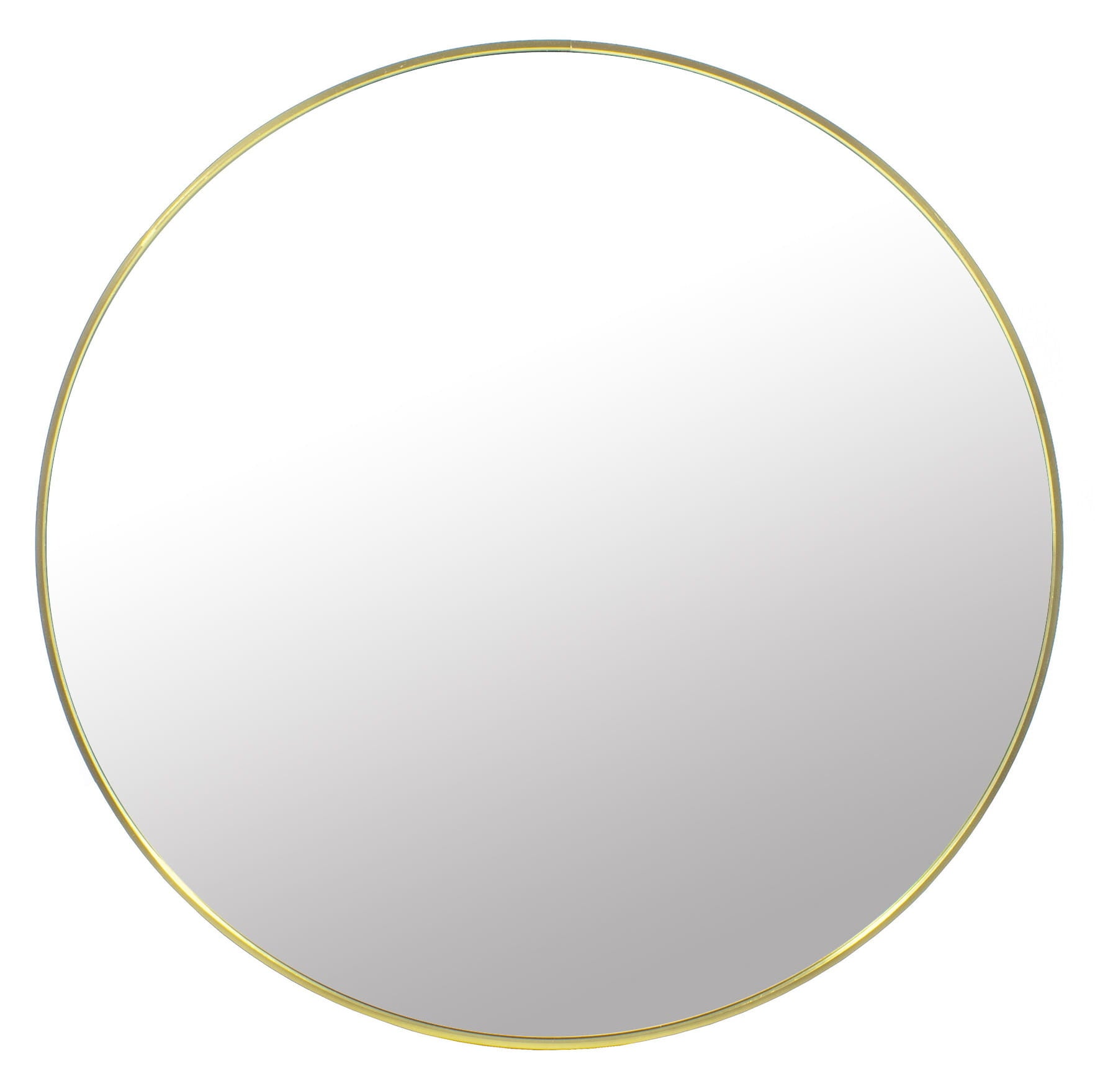 RONDE SPIEGEL - Gepoedercoat Metaal - Goud - 70 cm