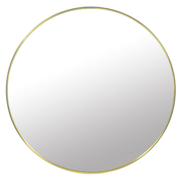 RONDE SPIEGEL - Gepoedercoat Metaal - Goud - 70 cm